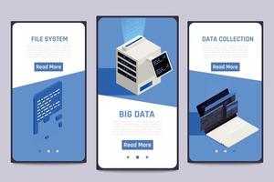 Data Analysis Vertical Banners Set vector