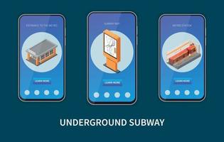 Subway Underground Isometric Set