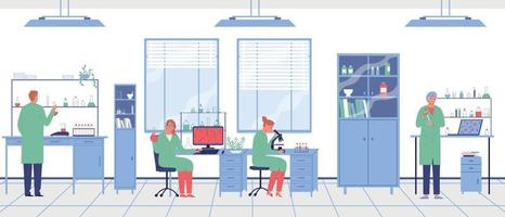 Microbiology Laboratory Flat vector