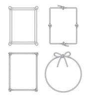 Rope Knots Frames Set vector