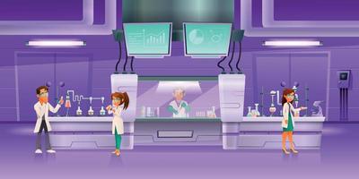 Scientists Cartoon Composition vector