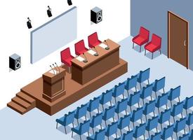 Empty Conference Hall Composition vector