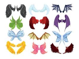 Mythical Masks Flat Set vector