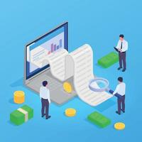 Accounting And Audit Isometric Concept vector