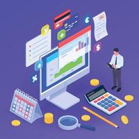 Accounting And Financial Audit Concept vector