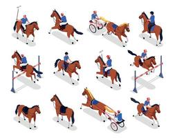 Equestrian Sport Set vector