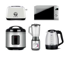 Household Kitchen Appliances Set vector