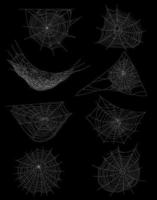 Realistic Spider Web Set vector