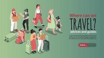 Travel People Horizontal Banner vector