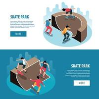 Skate Park Horizontal Banners vector