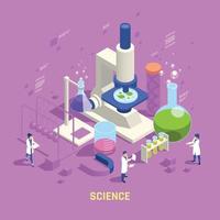 STEM Education Isometric Composition vector