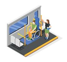 Accessible Environment Isometric Composition vector