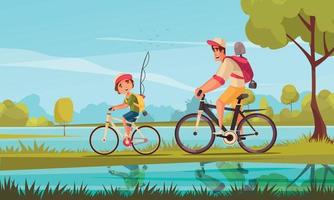 Cycle Family Background vector