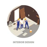 Interior Designer Circular Composition vector