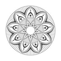 diseño de mandala para colorear página vector