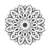 Flower mandala coloring book for kids vector