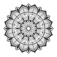 Flower mandala coloring book vector