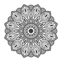 Mandala with floral shapes vector