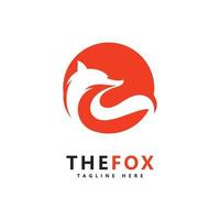 Fox logo icon design vector template