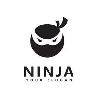 ninja logo icono vector illustration