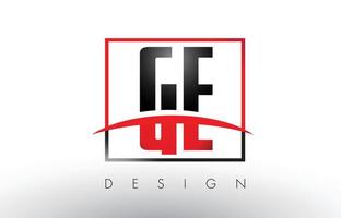 GE G E Logo Letters with Red and Black Colors and Swoosh. vector