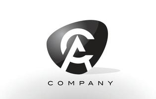 logotipo de ac. vector de diseño de letra.