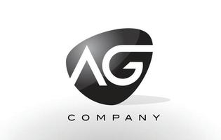 logotipo de ag. vector de diseño de letra.