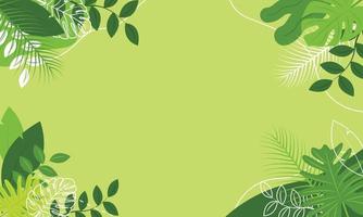 Green Leaf Background Illustration Vector