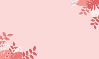 Pink Leaf Background vector