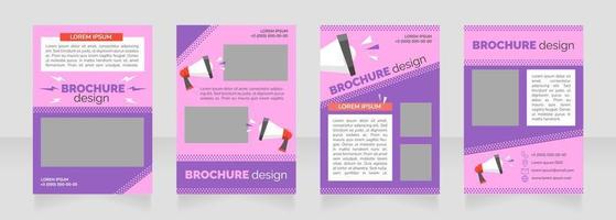 Social media advertisement blank brochure layout design vector