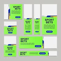 Betting on greyhound racing web banner design template vector