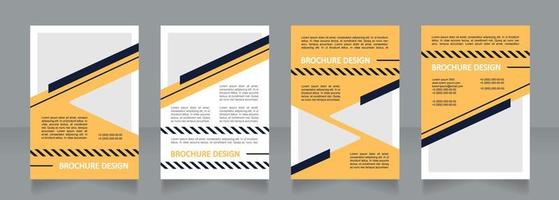 Planning and management yellow blank brochure design vector