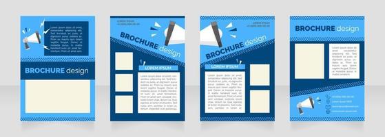 promoción de lanzamiento de producto diseño de diseño de folleto en blanco azul vector