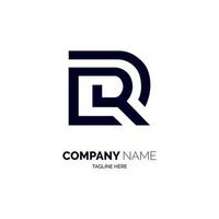 DR letter logo template design vector for brand or company and other