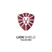 lion shield secure logo template design for brand or company and other vector