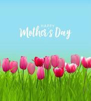 Happy Mother's day greeting card with background. Vector Illustration