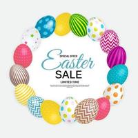 Abstract Easter Sale Template Background Vector Illustration