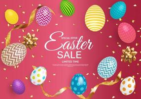 Abstract Easter Sale Template Background Vector Illustration