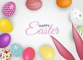 Abstract Happy Easter Template Holiday Background Vector Illustration