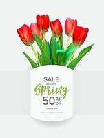 Abstract Spring Sale Background Template. Vector Illustration