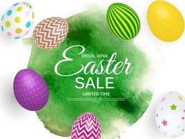 Abstract Easter Sale Template Background Vector Illustration