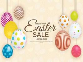 Abstract Easter Sale Template Background Vector Illustration