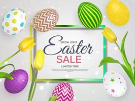 Abstract Easter Sale Template Background Vector Illustration