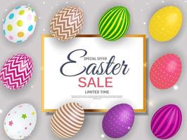 Abstract Easter Sale Template Background Vector Illustration