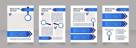 Searching for leading program developer blank brochure layout design vector