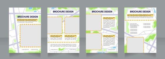 Environmental planning blank brochure design vector