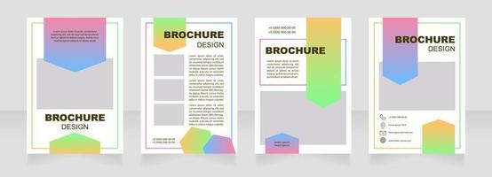 Hospital care blank brochure layout design vector