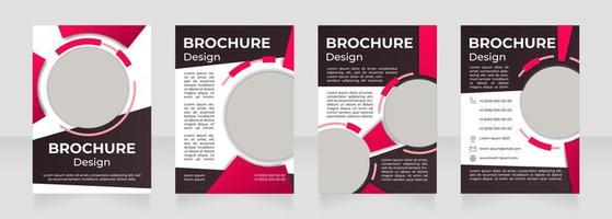 Construction company promotion blank brochure design vector