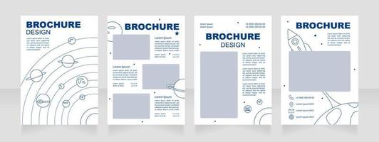 Choosing university for space science blank brochure design vector