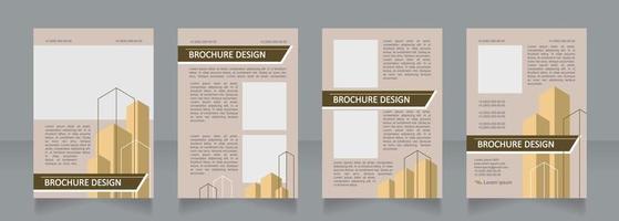 Building skyscrapers blank brochure design vector